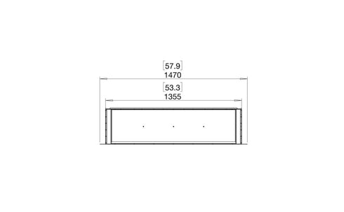 Ecosmart Fire Flex 50SS Single Sided Fireplace Insert - Black Finish / Black Burner - ESF.FX.50SS.B