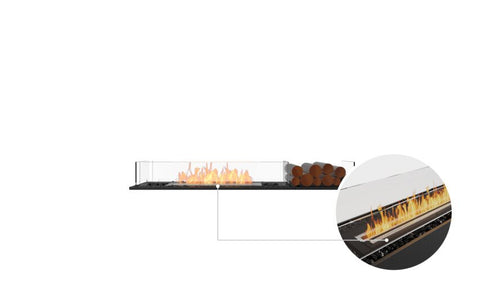 Ecosmart Fire Flex 60BN.BX1 Bench Fireplace Insert - Black Finish / Black Burner - ESF.FX.60BN.BX1.B