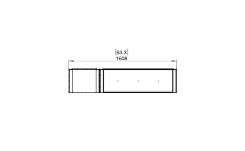 Ecosmart Fire Flex 60BY.BXL Bay Fireplace Insert - Black Finish / Stainless Steel Burner - ESF.FX.60BY.BXL
