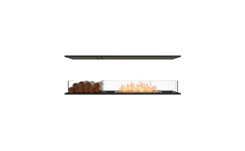 Ecosmart Fire Flex 60IL.BX1 Island Fireplace Insert - Black Finish / Stainless Steel Burner - ESF.FX.60IL.BX1