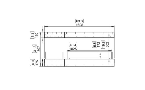 Ecosmart Fire Flex 60IL.BX1 Island Fireplace Insert - Black Finish / Stainless Steel Burner - ESF.FX.60IL.BX1