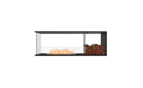Ecosmart Fire Flex 60PN.BXR Peninsula Fireplace Insert - Black Finish / Stainless Steel Burner - ESF.FX.60PN.BXR
