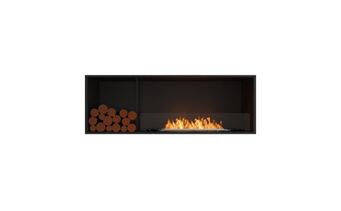 Ecosmart Fire Flex 60SS.BXL Single Sided Fireplace Insert - Black Finish / Stainless Steel Burner - ESF.FX.60SS.BXL