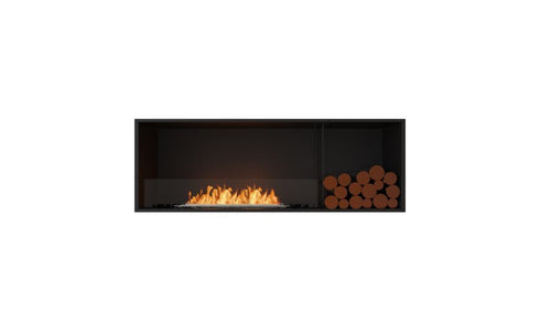 Ecosmart Fire Flex 60SS.BXR Single Sided Fireplace Insert - Black Finish / Stainless Steel Burner - ESF.FX.60SS.BXR