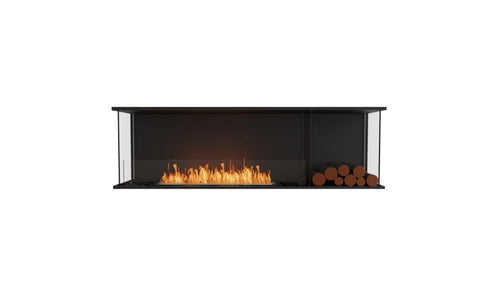 Ecosmart Fire Flex 68BY.BXR Bay Fireplace Insert - Black Finish / Stainless Steel Burner - ESF.FX.68BY.BXR