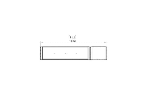 Ecosmart Fire Flex 68BY.BXR Bay Fireplace Insert - Black Finish / Stainless Steel Burner - ESF.FX.68BY.BXR