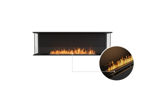 Ecosmart Fire Flex 68BY Bay Fireplace Insert - Black Finish / Black Burner - ESF.FX.68BY.B