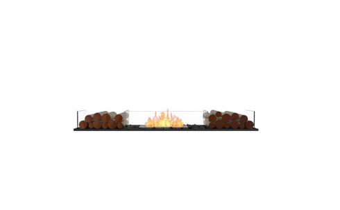 Ecosmart Fire Flex 68BN.BX2 Bench Fireplace Insert - Black Finish / Stainless Steel Burner - ESF.FX.68BN.BX2