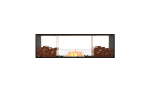 Ecosmart Fire Flex 68DB.BX2 Double Sided Fireplace Insert - Black Finish / Stainless Steel Burner - ESF.FX.68DB.BX2