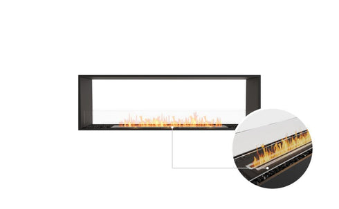 Ecosmart Fire Flex 68DB Double Sided Fireplace Insert - Black Finish / Black Burner - ESF.FX.68DB.B