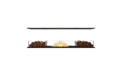 Ecosmart Fire Flex 68IL.BX2 Island Fireplace Insert - Black Finish / Stainless Steel Burner - ESF.FX.68IL.BX2