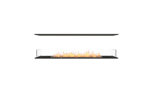 Ecosmart Fire Flex 68IL Island Fireplace Insert - Black Finish / Stainless Steel Burner - ESF.FX.68IL