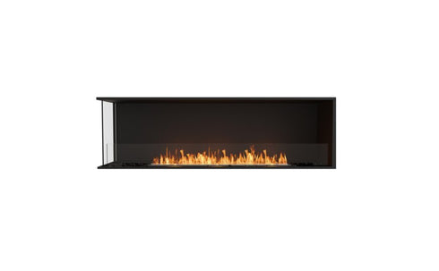 Ecosmart Fire Flex 68LC Left Corner Fireplace Insert - Black Finish / Stainless Steel Burner - ESF.FX.68LC