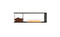 Ecosmart Fire Flex 68PN.BXL Peninsula Fireplace Insert - Black Finish / Stainless Steel Burner - ESF.FX.68PN.BXL