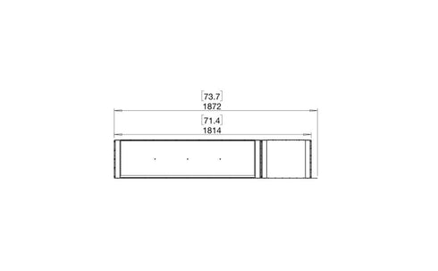Ecosmart Fire Flex 68PN.BXR Peninsula Fireplace Insert - Black Finish / Stainless Steel Burner - ESF.FX.68PN.BXR