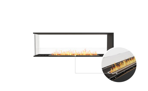 Ecosmart Fire Flex 68PN Peninsula Fireplace Insert - Black Finish / Black Burner - ESF.FX.68PN.B