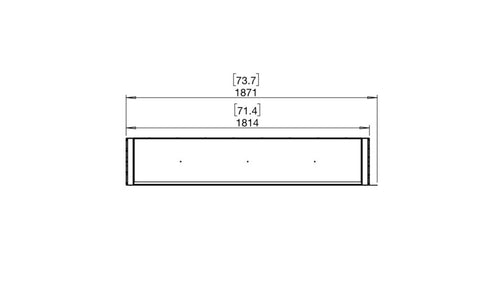 Ecosmart Fire Flex 68PN Peninsula Fireplace Insert - Black Finish / Stainless Steel Burner - ESF.FX.68PN