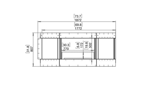 Ecosmart Fire Flex 68RC.BX2 Right Corner Fireplace Insert - Black Finish / Black Burner - ESF.FX.68RC.BX2.B