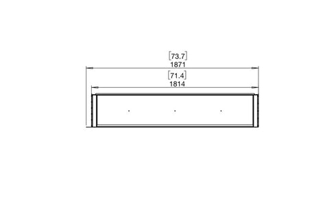 Ecosmart Fire Flex 68RC Right Corner Fireplace Insert - Black Finish / Stainless Steel Burner - ESF.FX.68RC