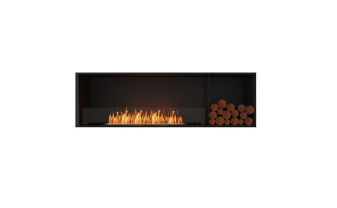 Ecosmart Fire Flex 68SS.BXR Single Sided Fireplace Insert - Black Finish / Stainless Steel Burner - ESF.FX.68SS.BXR