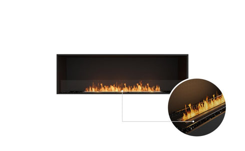 Ecosmart Fire Flex 68SS Single Sided Fireplace Insert - Black Finish / Black Burner - ESF.FX.68SS.B