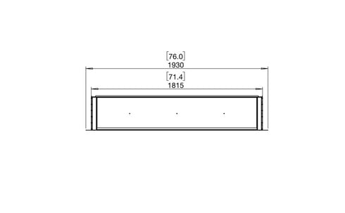 Ecosmart Fire Flex 68SS Single Sided Fireplace Insert - Black Finish / Stainless Steel Burner - ESF.FX.68SS