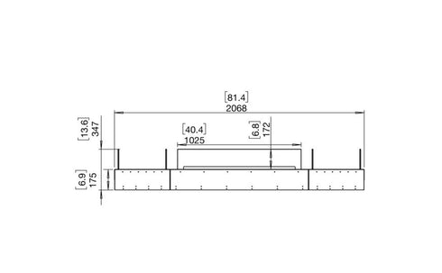 Ecosmart Fire Flex 78BN.BX2 Bench Fireplace Insert - Black Finish / Black Burner - ESF.FX.78BN.BX2.B