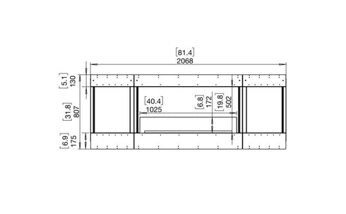 Ecosmart Fire Flex 78BY.BX2 Bay Fireplace Insert - Black Finish / Stainless Steel Burner - ESF.FX.78BY.BX2