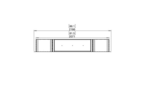 Ecosmart Fire Flex 78DB.BX2 Double Sided Fireplace Insert - Black Finish / Black Burner - ESF.FX.78DB.BX2.B