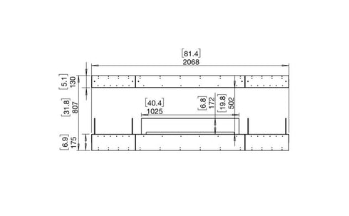 Ecosmart Fire Flex 78IL.BX2 Island Fireplace Insert - Black Finish / Black Burner - ESF.FX.78IL.BX2.B