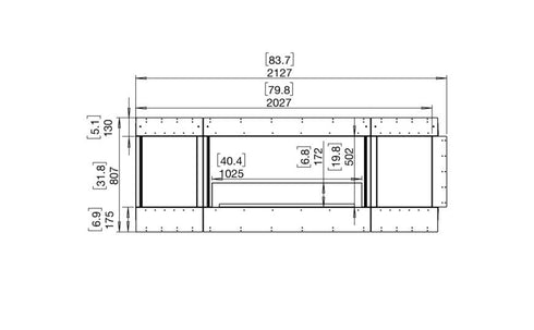 Ecosmart Fire Flex 78LC.BX2 Left Corner Fireplace Insert - Black Finish / Stainless Steel Burner - ESF.FX.78LC.BX2