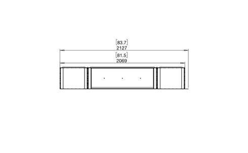 Ecosmart Fire Flex 78LC.BX2 Left Corner Fireplace Insert - Black Finish / Stainless Steel Burner - ESF.FX.78LC.BX2