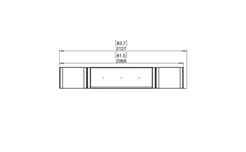 Ecosmart Fire Flex 78PN.BX2 Peninsula Fireplace Insert - Black Finish / Stainless Steel Burner - ESF.FX.78PN.BX2
