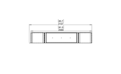 Ecosmart Fire Flex 78RC.BX2 Right Corner Fireplace Insert - Black Finish / Black Burner - ESF.FX.78RC.BX2.B