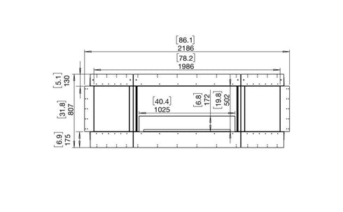 Ecosmart Fire Flex 78SS.BX2 Single Sided Fireplace Insert - Black Finish / Black Burner - ESF.FX.78SS.BX2.B