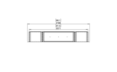 Ecosmart Fire Flex 78SS.BX2 Single Sided Fireplace Insert - Black Finish / Stainless Steel Burner - ESF.FX.78SS.BX2