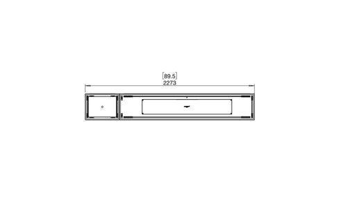 Ecosmart Fire Flex 86BN.BX1 Bench Fireplace Insert - Black Finish / Stainless Steel Burner - ESF.FX.86BN.BX1