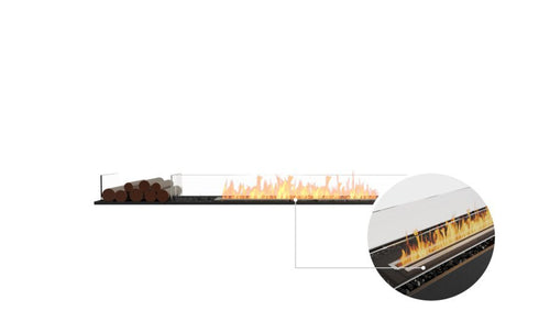 Ecosmart Fire Flex 86BN.BX1 Bench Fireplace Insert - Black Finish / Black Burner - ESF.FX.86BN.BX1.B