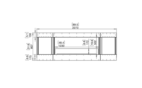 Ecosmart Fire Flex 86BY.BX2 Bay Fireplace Insert - Black Finish / Black Burner - ESF.FX.86BY.BX2.B