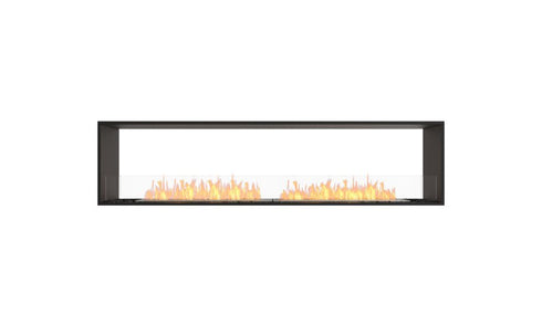 Ecosmart Fire Flex 86DB Double Sided Fireplace Insert - Black Finish / Stainless Steel Burner - ESF.FX.86DB