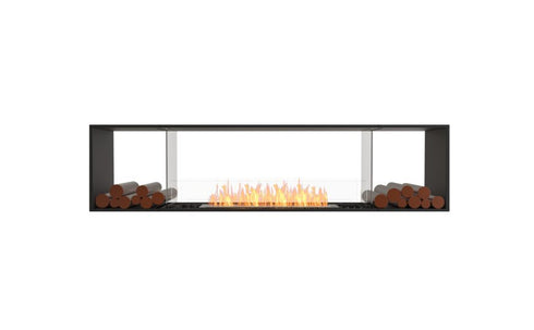 Ecosmart Fire Flex 86DB.BX2 Double Sided Fireplace Insert - Black Finish / Stainless Steel Burner - ESF.FX.86DB.BX2