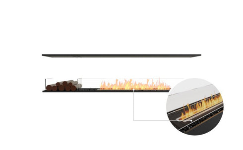 Ecosmart Fire Flex 86IL.BX1 Island Fireplace Insert - Black Finish / Black Burner - ESF.FX.86IL.BX1.B