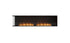 Ecosmart Fire Flex 86LC Left Corner Fireplace Insert - Black Finish / Stainless Steel Burner - ESF.FX.86LC