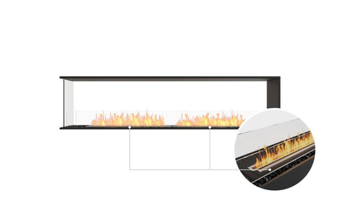 Ecosmart Fire Flex 86PN Peninsula Fireplace Insert - Black Finish / Black Burner - ESF.FX.86PN.B