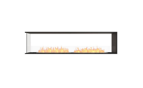 Ecosmart Fire Flex 86PN Peninsula Fireplace Insert - Black Finish / Stainless Steel Burner - ESF.FX.86PN