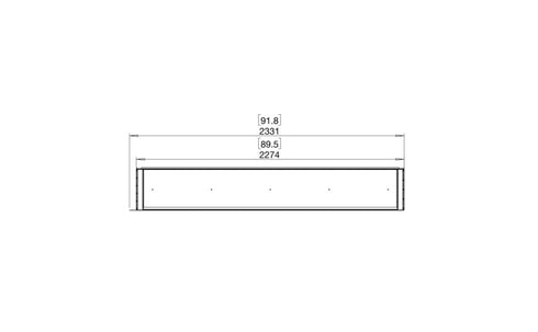 Ecosmart Fire Flex 86RC Right Corner Fireplace Insert - Black Finish / Stainless Steel Burner - ESF.FX.86RC