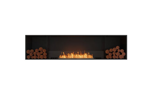 Ecosmart Fire Flex 86SS.BX2 Single Sided Fireplace Insert - Black Finish / Stainless Steel Burner - ESF.FX.86SS.BX2