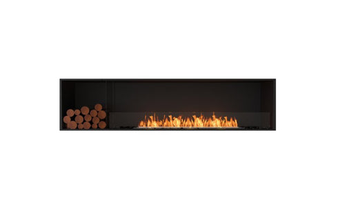 Ecosmart Fire Flex 86SS.BXL Single Sided Fireplace Insert - Black Finish / Stainless Steel Burner - ESF.FX.86SS.BXL