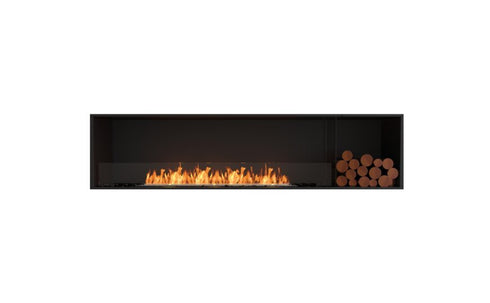 Ecosmart Fire Flex 86SS.BXR Single Sided Fireplace Insert - Black Finish / Stainless Steel Burner - ESF.FX.86SS.BXR