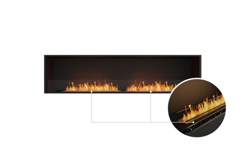 Ecosmart Fire Flex 86SS Single Sided Fireplace Insert - Black Finish / Black Burner - ESF.FX.86SS.B